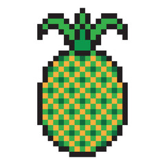 Pineapple in pixel art style