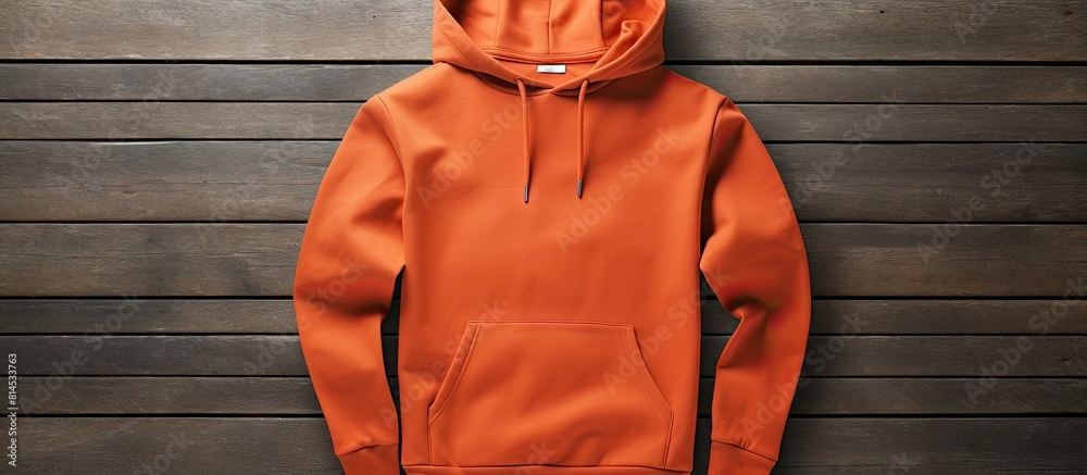 Aufkleber copy space image of a sweatshirt pullover mockup featuring a top down view with an empty space for l