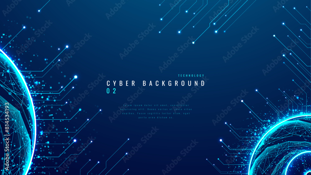 Poster Abstract digital AI chat light blue background. Chatbot concept. GPT or Artificial Intelligence concept. Technology futuristic electric blue bg with neon abstract elements. Vector illustration. 