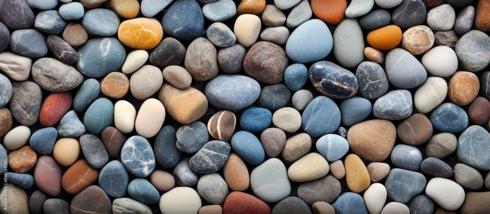 Aufkleber A colorful background of abstract small stones with a texture ideal for copy space image