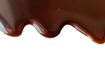 Liquid Chocolate Cream isolated on white background with clipping path