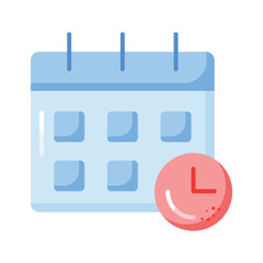 Check this beautifully designed vector of calendar with clock, premium icon of planner