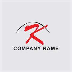 Initial letter K logo design, K logo design.
