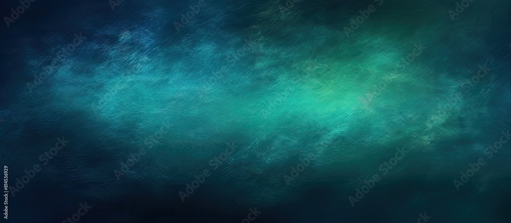 Poster Colorful background with a vibrant blue green texture and a subtle dark vignette The image features a blurred design with ample copy space
