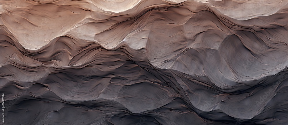 Poster the background resembles crumpled grey brown wrapping paper with a texture that imitates the creases