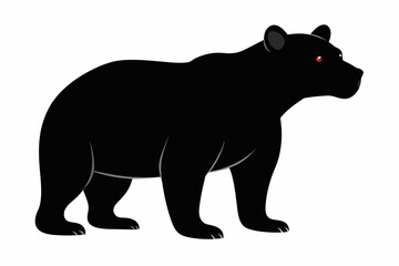  black bear line art vector illustration