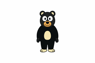 black bear cartoon vector illustration