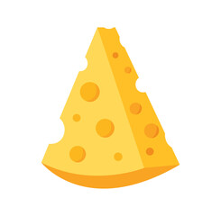 cheese parts and slices isolated