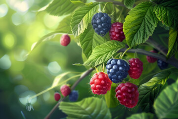 Forest berries. Photo-realistic vector
