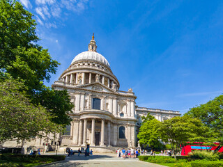 St Paul's Cathedral on a sunny day (London, England, United Kingdom)