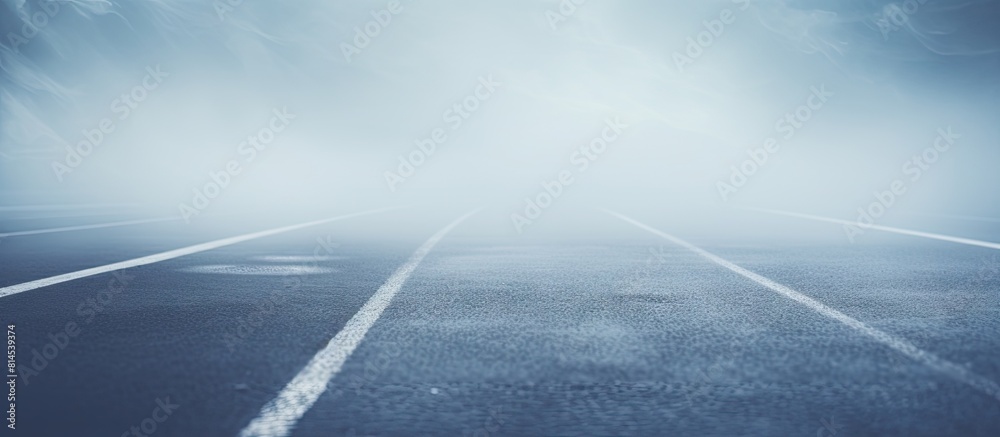 Poster outdoor background with mist and blurry asphalt creating a creative and captivating image with plent