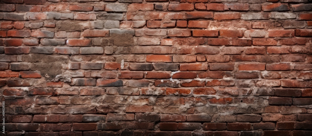 Poster a brick wall provides a textured and captivating background for your copy space image