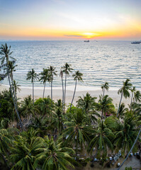 Aerial view of Panwa beach in Phuket, Thailand