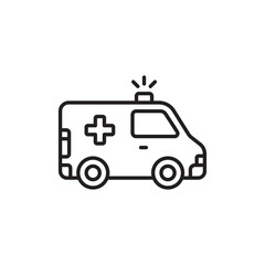 Ambulance icon design with white background stock illustration