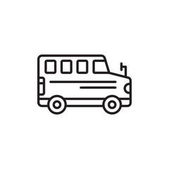 School Bus icon design with white background stock illustration