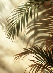Obraz premium Close Up of Palm Tree With Blurry Background