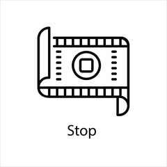 Obraz premium Stop Vector icon