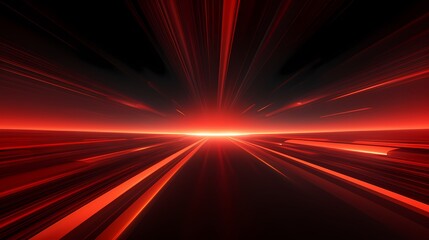 Fototapeta premium Digital technology red and orange linear lines poster background