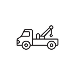 Tow Truck icon design with white background stock illustration