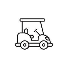 Golf Cart icon design with white background stock illustration