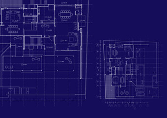 Floor plan designed building on the drawing.