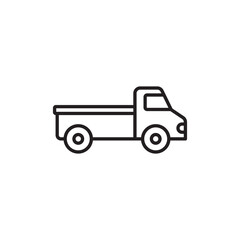 Pickup Car icon design with white background stock illustration