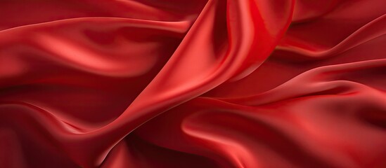 Obraz premium A stunning image featuring a luxurious red silk linen perfect for adding your own content with ample empty space