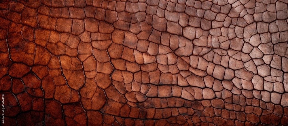 Aufkleber the macro shot captures the detail of an aged leather texture providing a compelling copy space imag