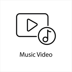 Music Video Vector icon