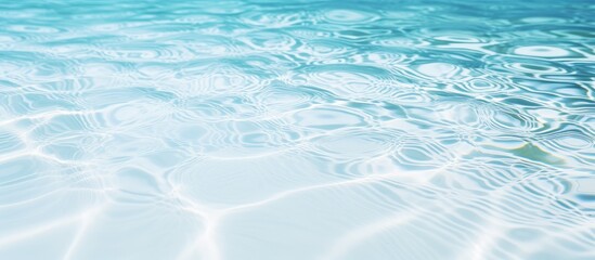 Obraz premium Closeup of a swimming pool with refreshing blue water and ample copy space image