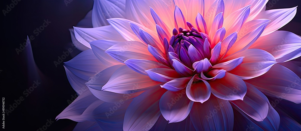 Aufkleber a beautiful flower with hues of purple and pink. with copy space image. place for adding text or des