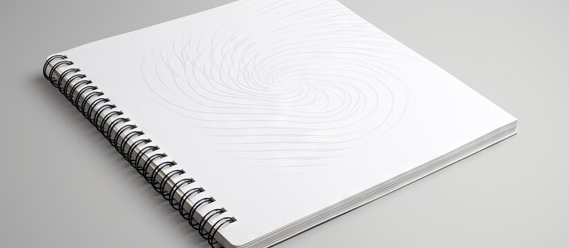 The spiral bound notepad page offers extra space for written content making it ideal for jotting down notes or adding more text 81 characters. with copy space image. Place for adding text or design