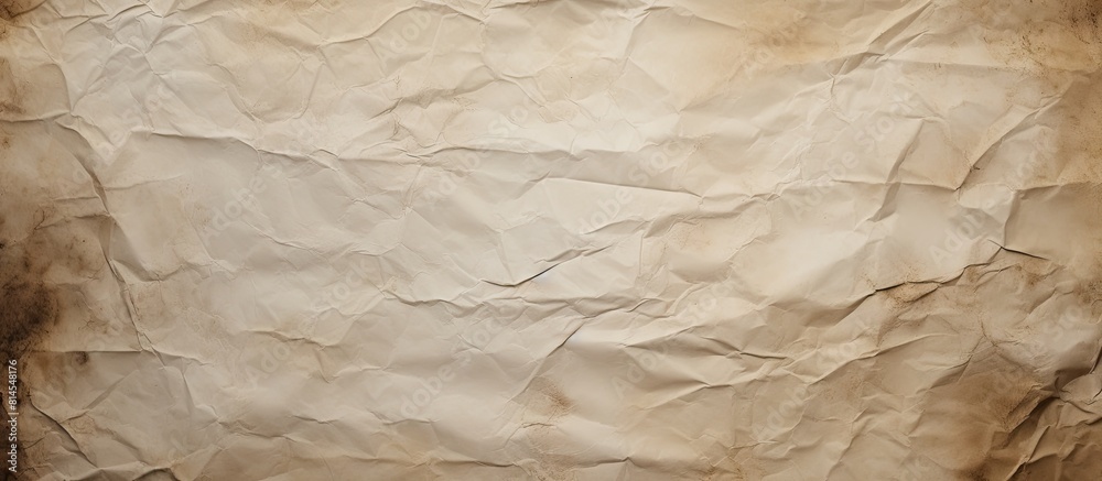 Poster A grungy background featuring a crumpled paper with glued stains and creases providing ample copy space