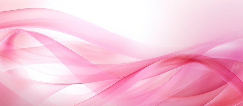 Healthcare and medicine concept depicted by a copy space image of a pink breast cancer awareness ribbon