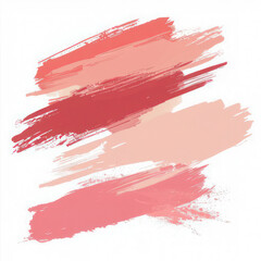 Makeup strokes, Beauty and cosmetic nude brush stains background. smear make up lines collection, Set of lipstick swatches, texture isolated on white. paint line texture.