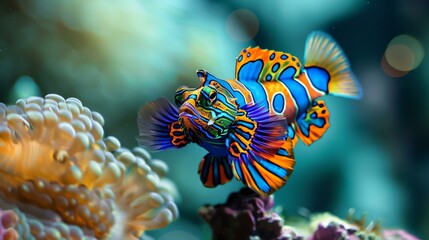 The Mandarin fish is a small, brightly colored fish that is found in the waters of the Pacific...