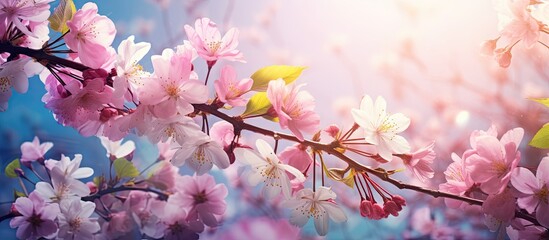 Spring is a time when enchanting flowers come to life creating a picturesque scene with their...