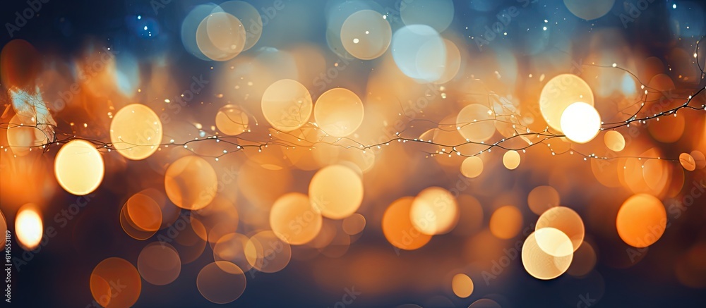 Aufkleber The image showcases a beautiful arrangement of bokeh lights with ample space for additional content or text