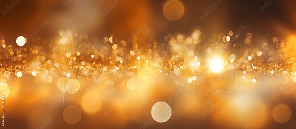 Aufkleber copy space image of warm glow created by yellow bokeh lights
