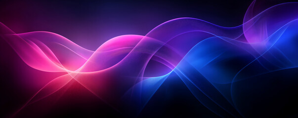 Abstract bright blue and purple background with waves