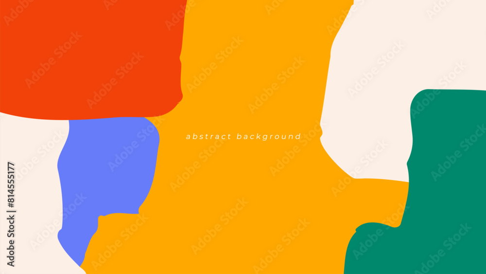 Fototapete abstract background with various color hand drawn dynamic shapes for creative graphic design. vector