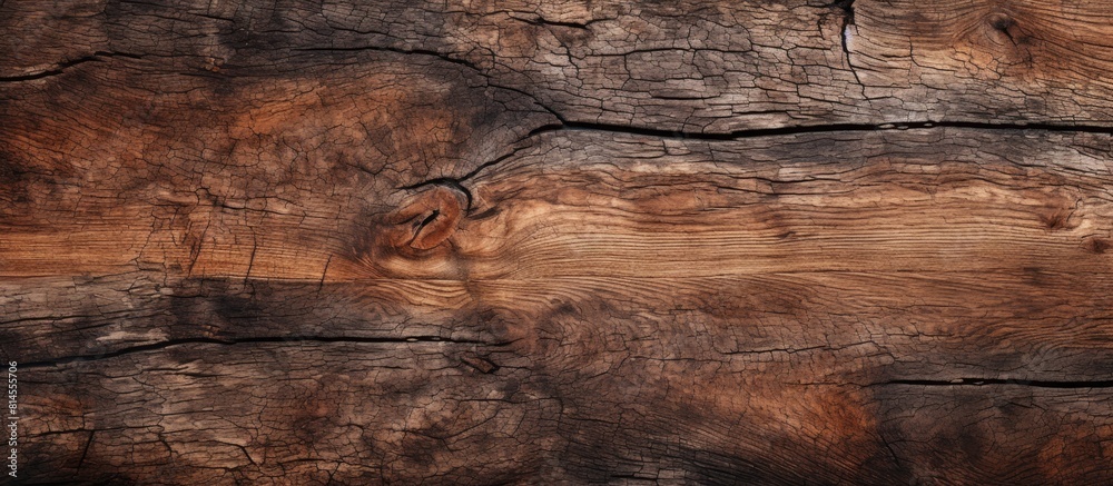 Poster Abstract background with an empty space showcasing a top down perspective of an aged wooden texture structure Perfect for design purposes such as a banner or a copy space image