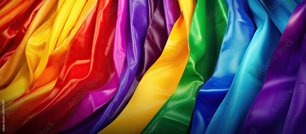 Aufkleber LGBT pride themed photo with rainbow flags and colorful backgrounds perfect for copy space image