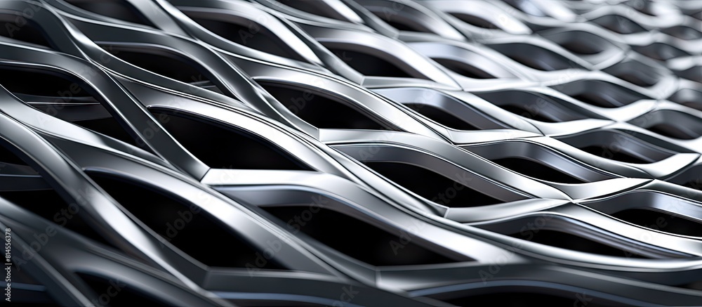 Aufkleber A high precision silver metal pattern serves as the background texture of the copy space image