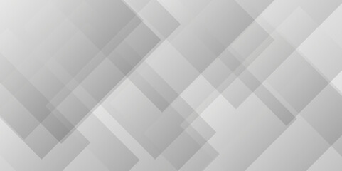 White gradient technology concept geometric line vector gray background.