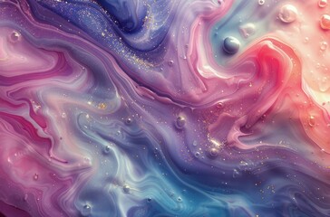 Obraz premium Abstract Painting Featuring Purple, Blue, and Pink Colors