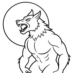 vector illustration of wolf