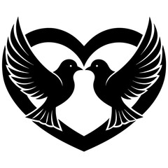 dove with heart