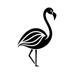 flamingo silhouette vector