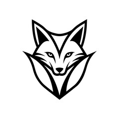 fox head logo illustration